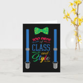 Kids Boys 100日の学校 – 100日のクラスa カード (黄色い花)