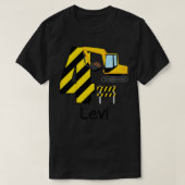 Kids Boys Construction 4th Birthday Levi 4 Years O Tシャツ (デザイン正面)