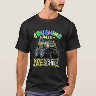 Kids Boys Crush Preschool Monster Truck Back To Sc Tシャツ