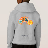Kids - Boys grey hoodie with speech illustration (裏面)
