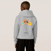 Kids - Boys grey hoodie with speech illustration (裏面フル)