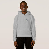 Kids - Boys grey hoodie with speech illustration (正面フル)