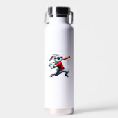 Kids Boys Happy Easter Bunny Playing Baseball East ウォーターボトル (正面)