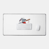 Kids Boys Happy Easter Bunny Playing Baseball East デスクマット (キーボード&マウス)