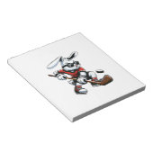 Kids Boys Happy Easter Bunny Playing Hockey Easter ノートパッド (アングル)