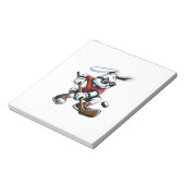 Kids Boys Happy Easter Bunny Playing Hockey Easter ノートパッド (回転)