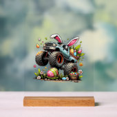 Kids Boys Happy Easter Day Bunny Monster Truck Egg アクリルサイン (ニュートラル)