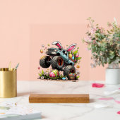 Kids Boys Happy Easter Day Bunny Monster Truck Egg アクリルサイン (ウェディング)