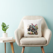 Kids Boys Happy Easter Day Bunny Monster Truck Egg クッション (椅子)