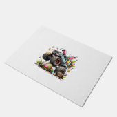 Kids Boys Happy Easter Day Bunny Monster Truck Egg ドアマット (アングル)