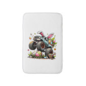 Kids Boys Happy Easter Day Bunny Monster Truck Egg バスマット (正面縦)