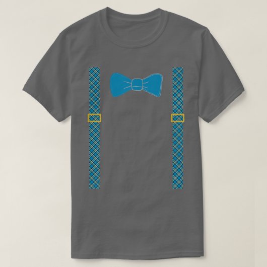 Kids Boys Suspenders and Bowtie Tee by Scarebaby Tシャツ (デザイン正面)