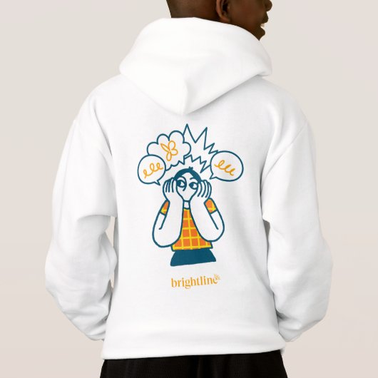 Kids - Boy's white hoodie with logomark (裏面)