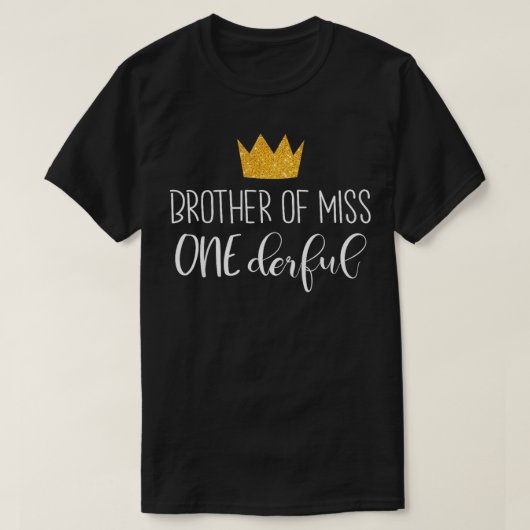 Kids Brother おもしろい Of Onederful恋しく思 1歳の誕生日 Tシャツ (デザイン正面)