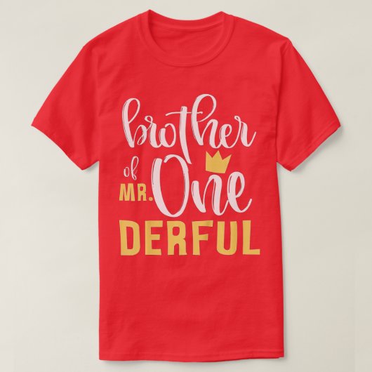 Kids Brother of Mr Onederful 1st Birthday OneDerfu Tシャツ (デザイン正面)