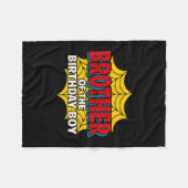 Kids Brother Of The Birthday Boy Spider Theme Part フリースブランケット (正面(横))