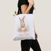 Kids Bunny Easter Egg Hunt Tote Bag. トートバッグ (クローズアップ)
