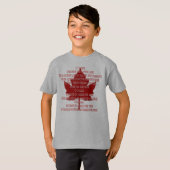 Kid's Canada Anthem Jersey Souvenir Canada Shirt Tシャツ (正面フル)