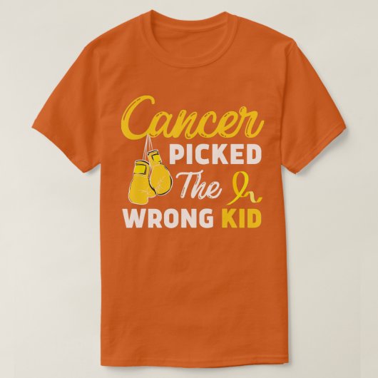 Kids Cancerは間違った子供の子供の頃のがん選んだ Tシャツ (デザイン正面)