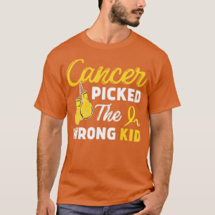 Kids Cancerは間違った子供の子供の頃のがん選んだ Tシャツ