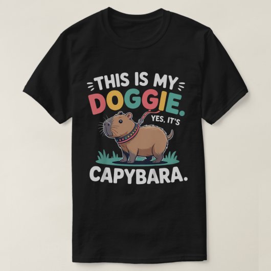 Kids Capybara Is A Doggie Funny Kids  Tシャツ (デザイン正面)
