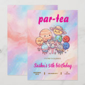 Kids Cartoon Themed Birthday 招待状 (正面/裏面)