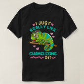 Kids Chameleon Lizard Reptile  Tシャツ (デザイン正面)
