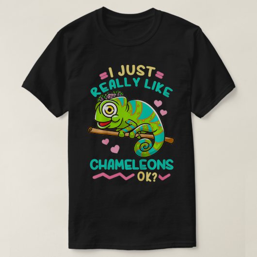 Kids Chameleon Lizard Reptile  Tシャツ (デザイン正面)