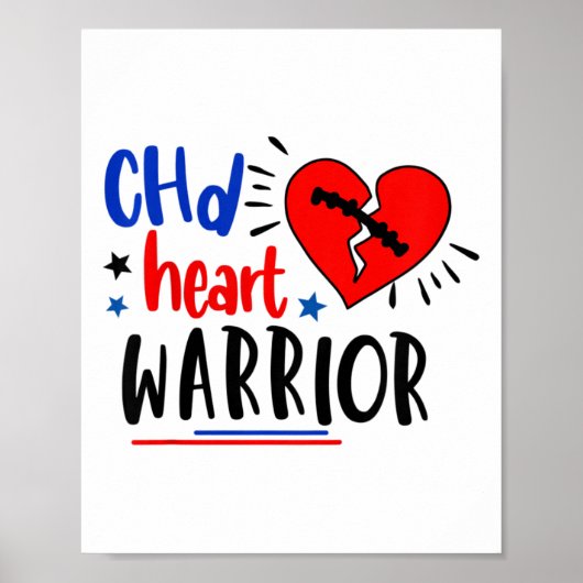 Kids Chd Heart Warrior Congenital Heart Disease Aw ポスター (正面)