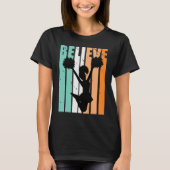 Kids Cheerleading Cheerleader Believe Silhouette C Tシャツ (正面)