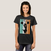 Kids Cheerleading Cheerleader Believe Silhouette C Tシャツ (正面フル)