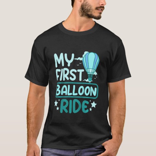 Kids Children my first hot air balloon ride Tシャツ (正面)