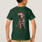 Kids Chocolate Labrador Dog Lover Funny Christmas Tシャツ (裏面)