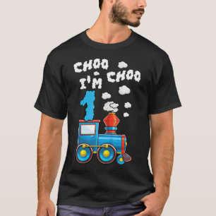 Kids Choo Choo I'm 1 Chugga Train 1歳の誕生 Tシャツ