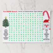Kids Christmas 25 Word検索活動パズル ペーパーパッド (正面)