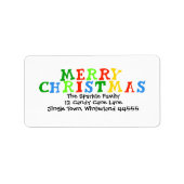Kids Christmas Address Label ラベル (正面)