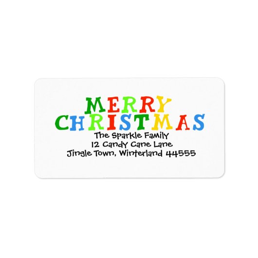 Kids Christmas Address Label ラベル (正面)