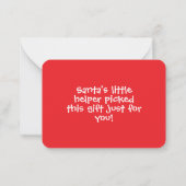 Kids Christmas Cartoon Christmas Tree ノートカード (裏面)