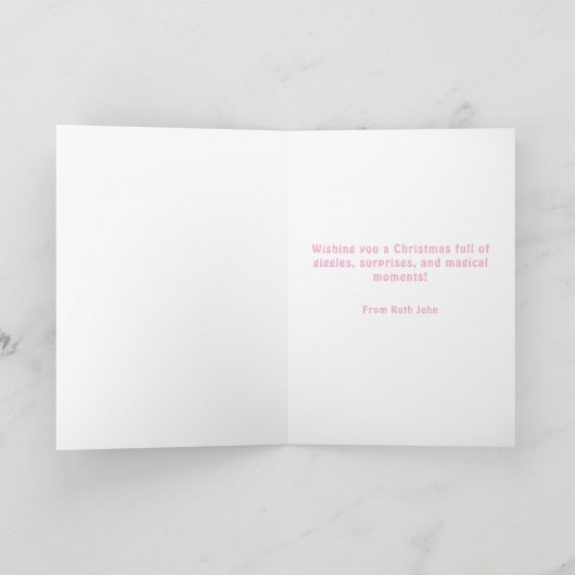 Kids Christmas Cloud Castle Magic シーズンカード (内部)