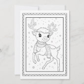 Kids Christmas Coloring Flat Note Card シーズンカード (正面)