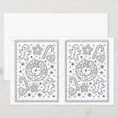 Kids Christmas Coloring Page Christmas Gingerbread (正面/裏面)