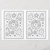 Kids Christmas Coloring Page Christmas Gingerbread (正面)