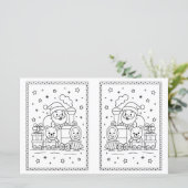 Kids Christmas Coloring Page Santa Train (スタンド正面)