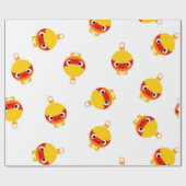 Kids Christmas Cute Cartoon Tree Ornaments ラッピングペーパー (フラット)