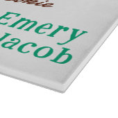 Kids Christmas Eve Personalized Santa Treats  カッティングボード (角)