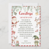 Kids Christmas Girl Elf Goodbye Letter Invitation 招待状 (正面)