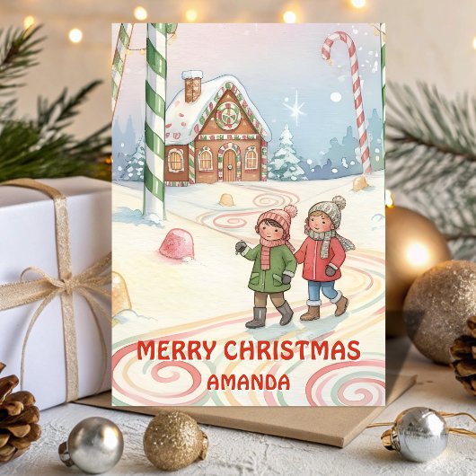 Kids Christmas Peppermint Forest Trail シーズンカード