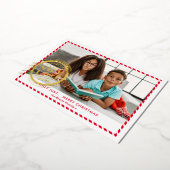 KIDS CHRISTMAS PHOTOおもしろい素敵なリストスタンプ赤金ゴールド 箔シーズンカード (回転した状態)