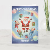 Kids Christmas Santa Space Adventure シーズンカード (正面)