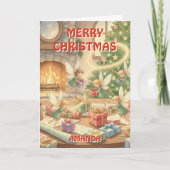 Kids Christmas Sparkle Fairies Helpers シーズンカード (正面)